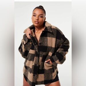 Ardene x KGMTL Plaid Sherpa jacket